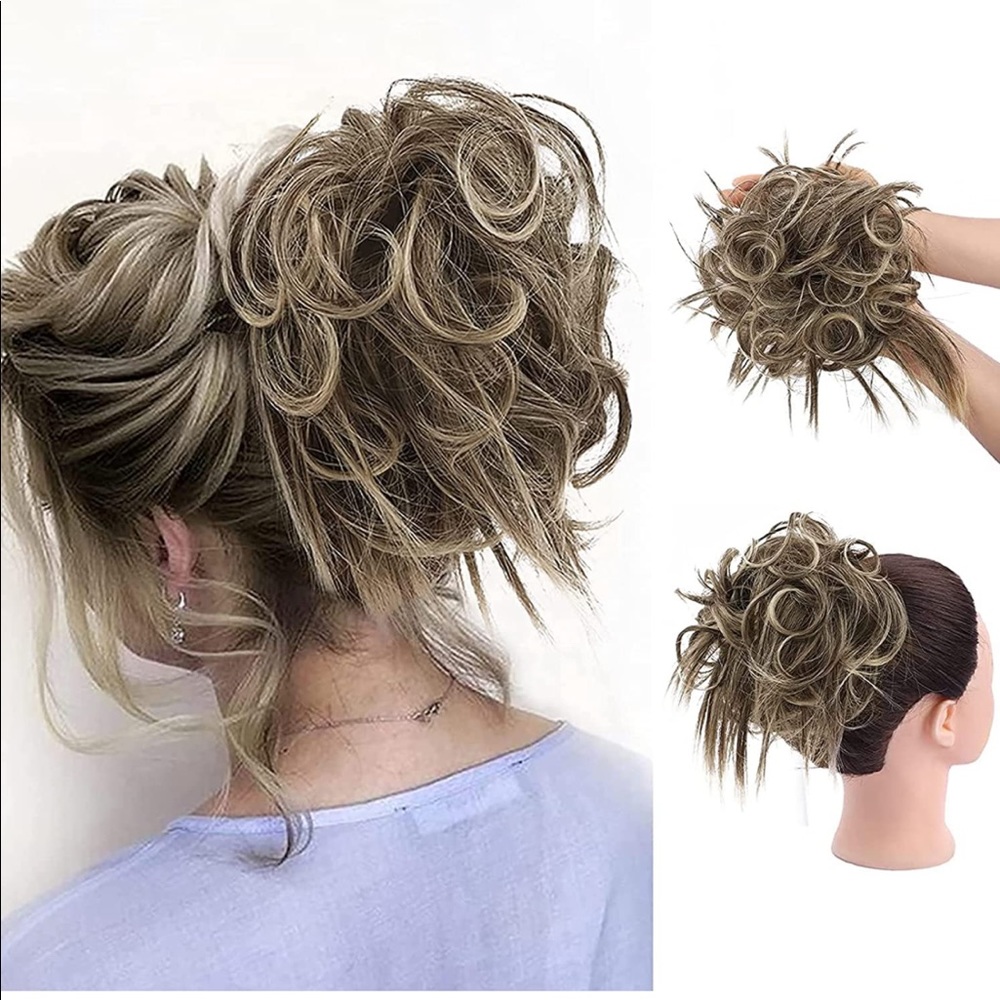 Ash brown synthetic bun